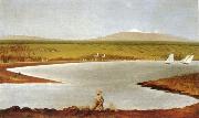 Joseph Nawahi Hilo Bay oil painting on canvas
